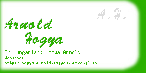 arnold hogya business card